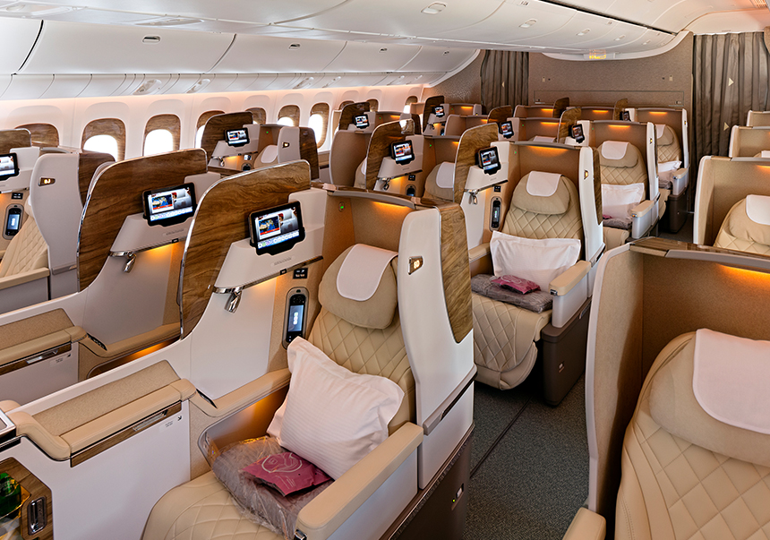 De Business Class van Emirates