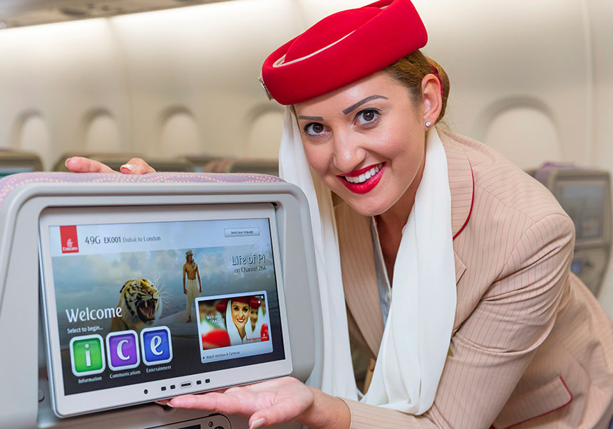 het Inflight Entertainment systeem van Emirates